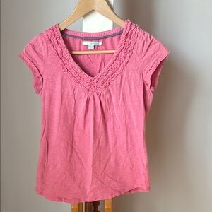 Boden Pink V-Neck Top